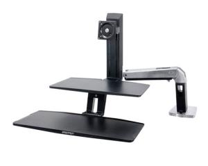 Monitor Mount - WorkFit-A - Desk - 1 monitor - LD Workstation with Suspended Keyboard - Tilt/Pan/Rotate - Up to 27in - Aluminiums
