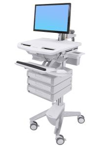 Styleview Cart With LCD Arm Non-powered 3 Drawers (1 Large Drawer X 3 Rows)                         