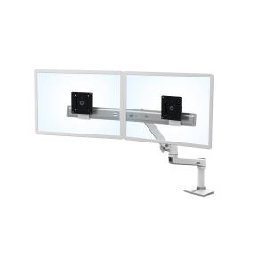 Monitor Mount - LX Desk Dual Direct Arm - 2 monitor - Tilt/Pan/Rotate - up to 25in - White