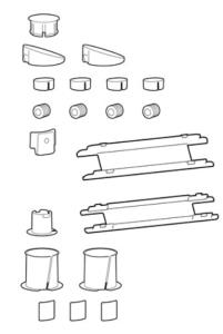 Accessory - Spare Parts Kit Lx Pro Desk Skus - Matte Black