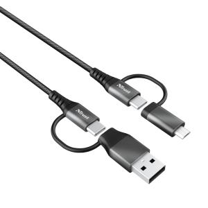 Cable Keyla Extra Strong - 4-in-1 USB - Black - 1m