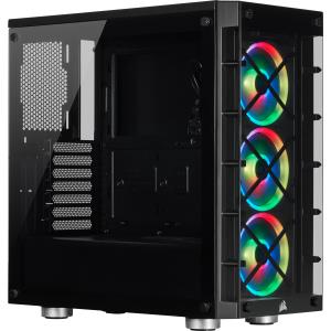 Crystal - 465x - RGB Tempered Glassmid-tower Smart Case - Black