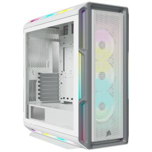 Mid-tower ATX Pc Case - Icue 5000t - RGB Tempered Glass - White