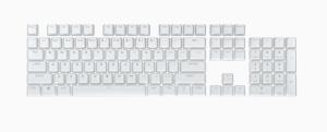 Pbt Double-shot Pro Keycaps - 104-keyna  Arctic White Qwerty
