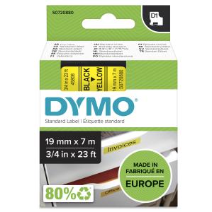 D1 Standard Tape Black On Yellow 19mmx7m