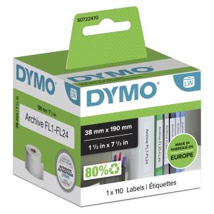 Labels Laf Narrow White 38x190mm 110labels/roll 1nos                                                