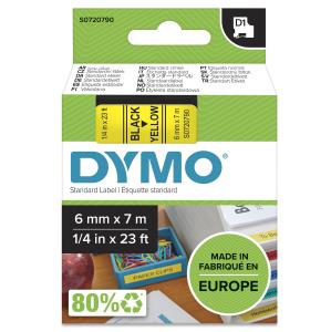 Tape Black On Yellow 6mmx7m Type D1                                                                 
