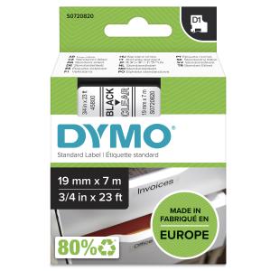 Tape/19mmx7m Black Transparent Type D1