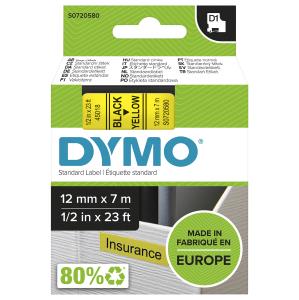 D1 Standard Tape Black On Yellow 12mmx7m