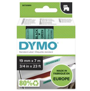 D1 Standard Tape Black On Green 19mmx7m                                                             