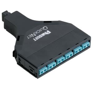 Quicknett Mpo-lc Fiber Cassette Om4, 12 Fiber, Method B1, Opt Il