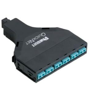 QuickNet SFQ MPO-LC Cassette, OM4, 12 Fiber, Universal