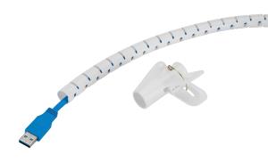 Spiral Cable Wrap 15mm Multiple Cables White