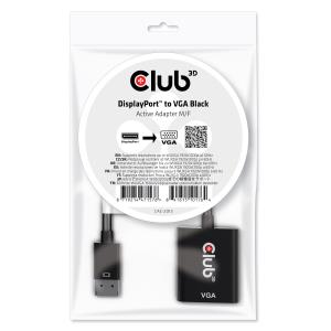 DisplayPort 1.1a Male To Vga Female Active Adapter Black