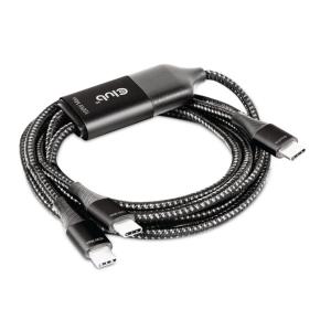 USB Type C Y Cable Charging Cable To 2xUSB Type C Max 100 Watt 1.83m