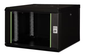 7U wall mounting cabinet, Unique series 420x600x600mm, color black (RAL 9005)