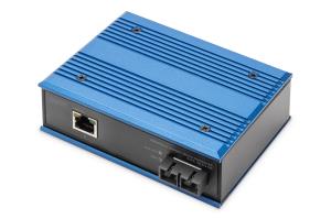 Industrial Gigabit Media Converter - RJ45, SC 0.5km
