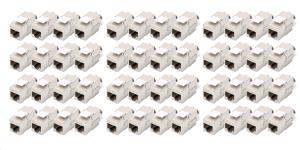 CAT6A Keystone Jack shielded, tool free connection - 48 Pcs