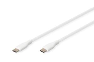 USB-C Silicone charging cable USB-C - USB-C USB 2.0 60W - 50cm White