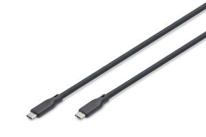 USB Silicone connection cable USB-C - USB-C USB 3.2 Gen2 10G 4K 100W - 50cm black