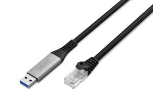 USB 3.2 Gen1 - RJ45 Ethernet cable - CAT6a S/FTP Black - 2m