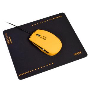 Wired Mouse - Neon Orange + Mouse Pad                                                               