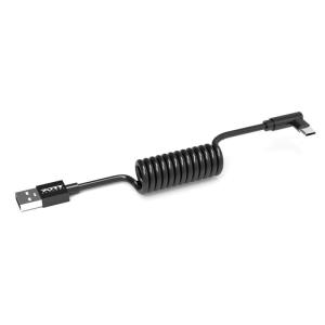 USB-C 90� Spring Spiral Cable - USB-A - 10pk
