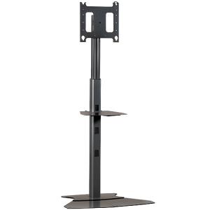 Blk Flat Panel Single Display Floor Stnd (pf1ub)                                                    