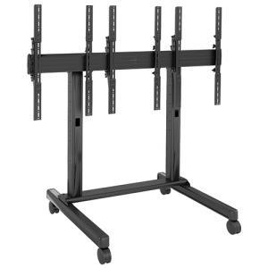 Fusion&trade 3 X 1 Portrait Micro-adjustable Large Freestanding Video Wall Cart                     