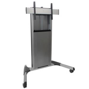X-large Fusion Manual Height Adjustable Mobile Av Cart Silver                                       