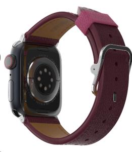 Cactus Leather Watch Band Apple 45/44/42mm Maroon Bells - Pink