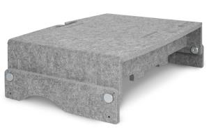 Monitor Stand Q-riser 110 Circular Light Grey