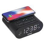 Crq-107 Fm Clock Radio With Qi Charging And Dual Alarm Function