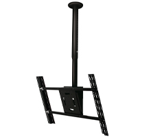 B-tech Flat Screen Ceiling Mount With Adjustable Drop (up To 50inc) Black                           