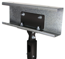 System 2 - Purlin Mount For 50mm Poles Max Weight 140kg - Black                                     