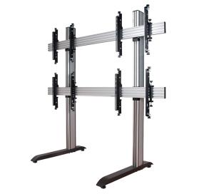 Monitor Mount - Wall - 2 X 2 Monitor - Up To 46-60in -  Black / Silver