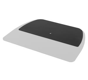 Cover Plate For Single 50mm Pole - Matt Black (mb)