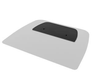 Cover Plate For Dual 50mm Pole - Matt Black (mb)