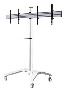 Universal Twin Screen Vc Trolley (vesa 400), White