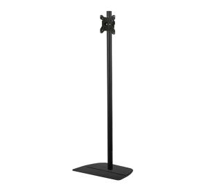 Monitor Mount - Small Flat Screen Single Pole Floor Stand - Black