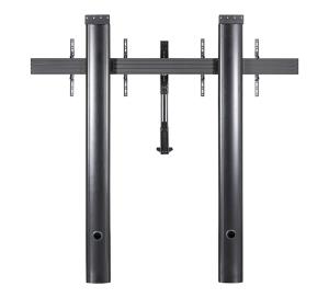 Monitor Mount - Premium Floor-to-wall Twin Screen Vc Stand - 2 Monitor - 56-65in - 2m Black