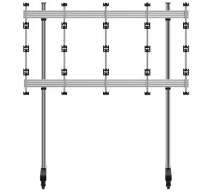 Mobile Stand For Infiled Wp Series 4x4 Dvled Videowalls, Black