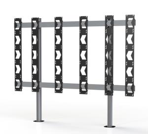 Bolt Down Stand For Unilumin Upanels 5x5 Dvled Videowalls, Black & Silver