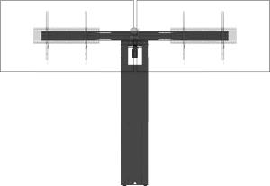 Vfmf50d Motorised Height Adjustable Dual Display Floor Stand 