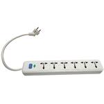 EU Power Strip/Surge Protector With 6 Universal Outlets                                             