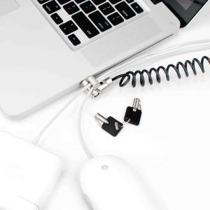 Universal Coiled Security Cable Lock T-Bar With Peripheral                                          