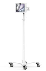 Bundle / Rolling Rise Stand Extended + Apex Secured Enclosure Wall Mount for iPad Air M2 & M3 11in - White