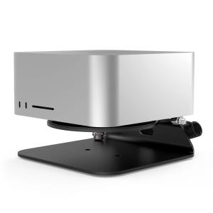 Bundle / Mac Studio Security Stand + Dual Head Coiled Cable Keyed Lock - Black