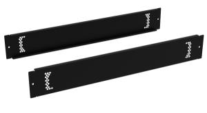 Set Of 2 Perforated Pliths 100mm X 100mm Black