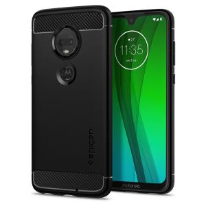 Moto G7 Case Rugged Armor Matte Black